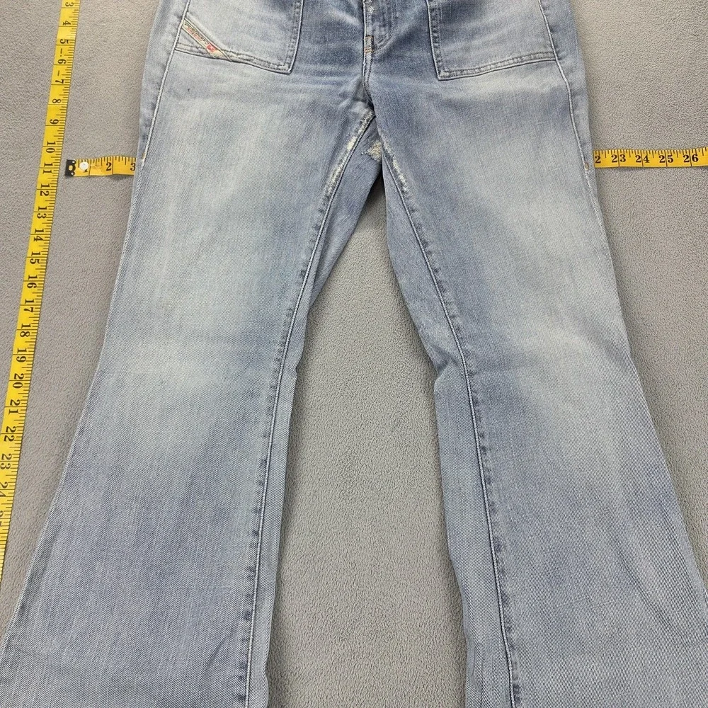 Diesel Jeans Womens 31x30 Blue D-Ebbey Light Wash Bootcut Flare Low Rise‎ 09A04